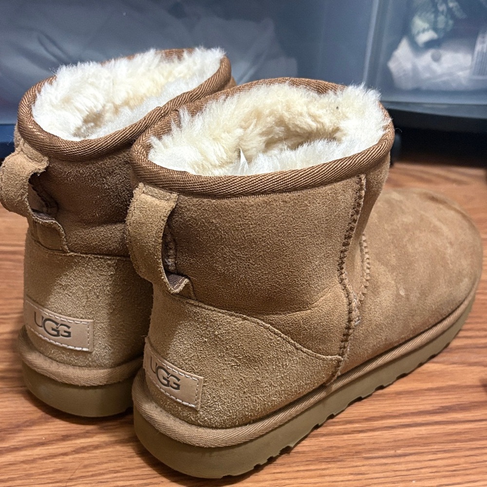 UGG Tan Suede Shearling Boots